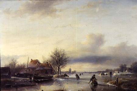 Winter Landscape (panel) à Jan Josef Spohler