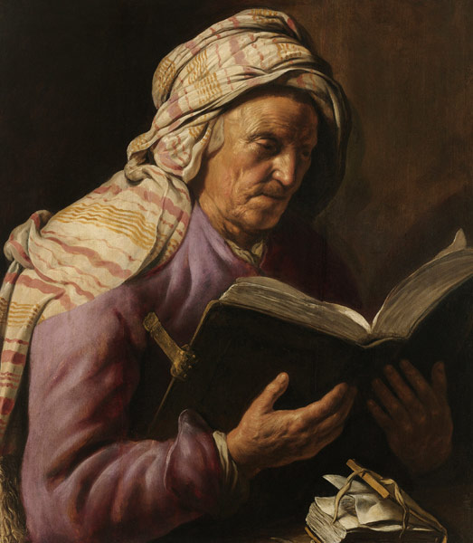 Old Woman Reading à Jan Lievens