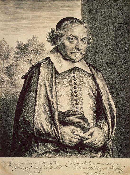 Portrait of the writer and playwright Joost van den Vondel (1587-1679) à Jan Lievens