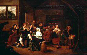 Célébration de paysan dans une taverne à Jan Miense Molenaer