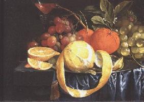 Still Life of Grapes, Oranges and a Peeled Lemon