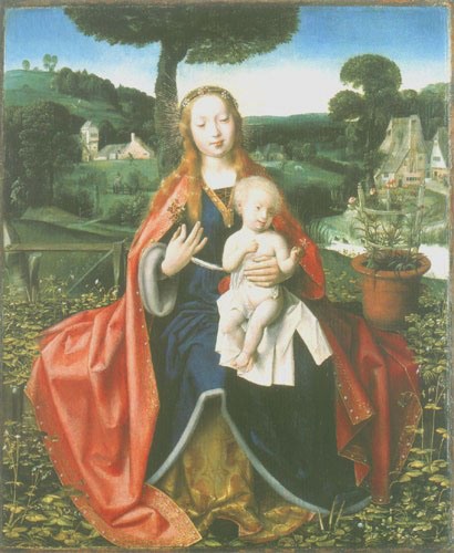 Madonne avec l'enfant dans un paysage à Jan Provost