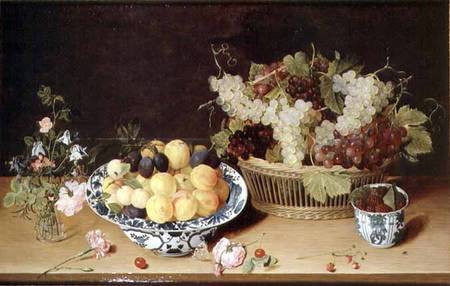 Still Life of Fruit and Flowers à Jan Soreau