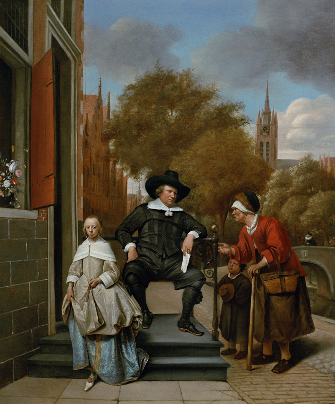 The Burgher of Delft and his Daughter à Jan Havickszoon Steen