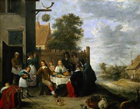 Famille avec une farine en liberté à Jan Havickszoon Steen