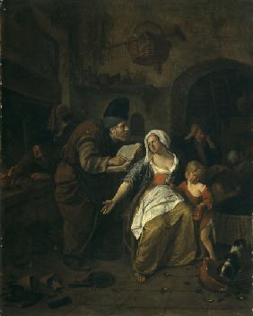 Alchemist / Painting by Jan Steen / 1668