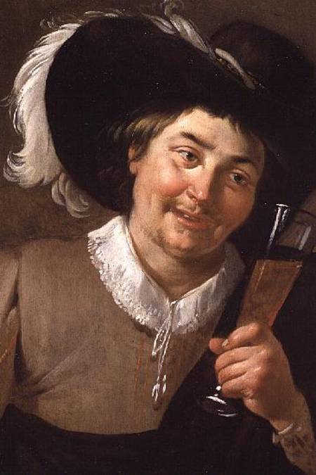 Portrait of a Man Holding a Wine Glass à Jan van Bijlert ou Bylert