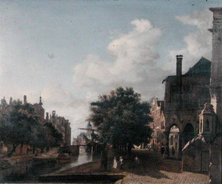 View of a Dutch Town à Jan van der Heyden