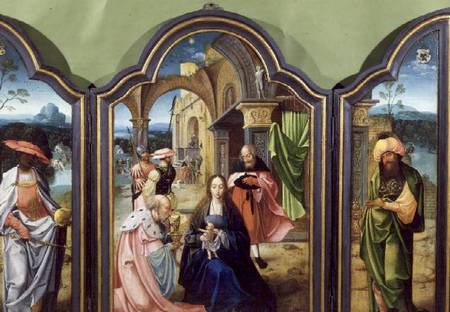 The Adoration of the Kings, the Two Wings Depicting Melchior and the Negro King Balthazzar, and the à Jan van Doornik