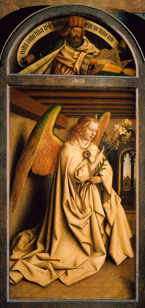 Ghent Altar, Angel à Jan van Eyck