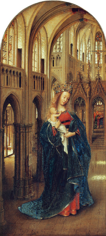 Madonne dans l'église à Jan van Eyck