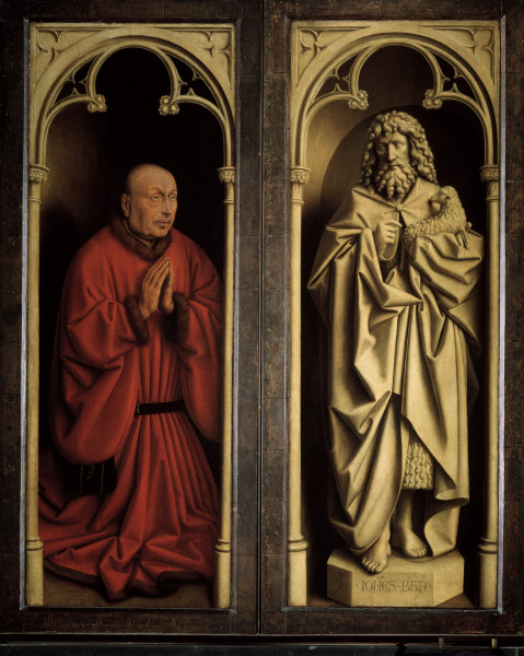 Jodocus Vijd, Donor portrait, Ghent Alt. à Jan van Eyck