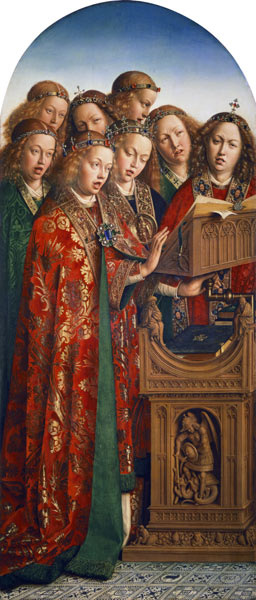 autel de Gent - anges chantant à Jan van Eyck