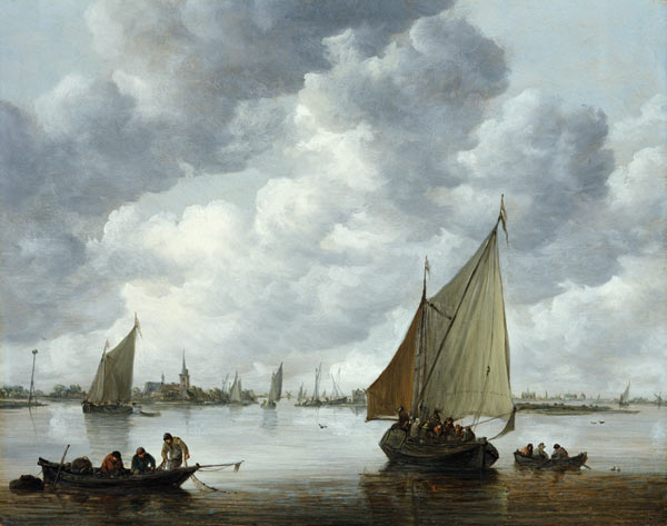 Fishingboat in an Estuary à Jan van Goyen