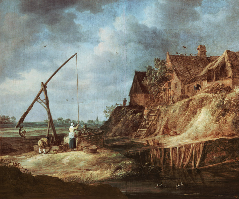 Landschaft mit Ziehbrunnen à Jan van Goyen
