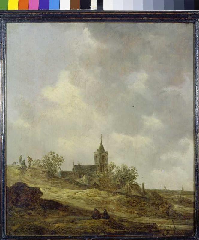Église de village dans le paysage de dune. à Jan van Goyen