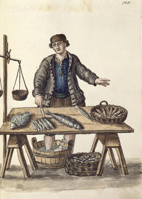 Fishmonger, Venetian (manuscript) à Jan van Grevenbroeck