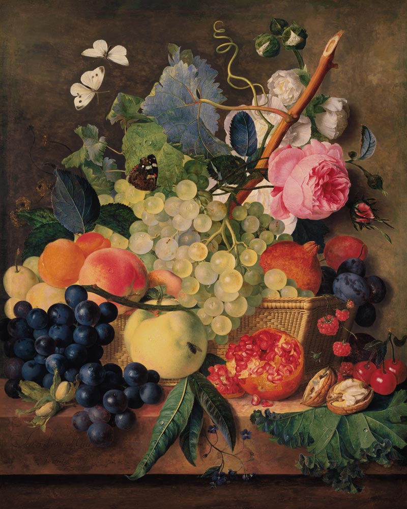A Basket of Fruit à Jan van Huysum