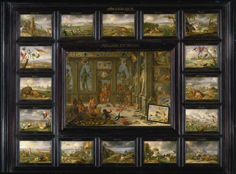 panneau   Amérique   , cycle "les quatre continents" à Jan van Kessel l'Ancien