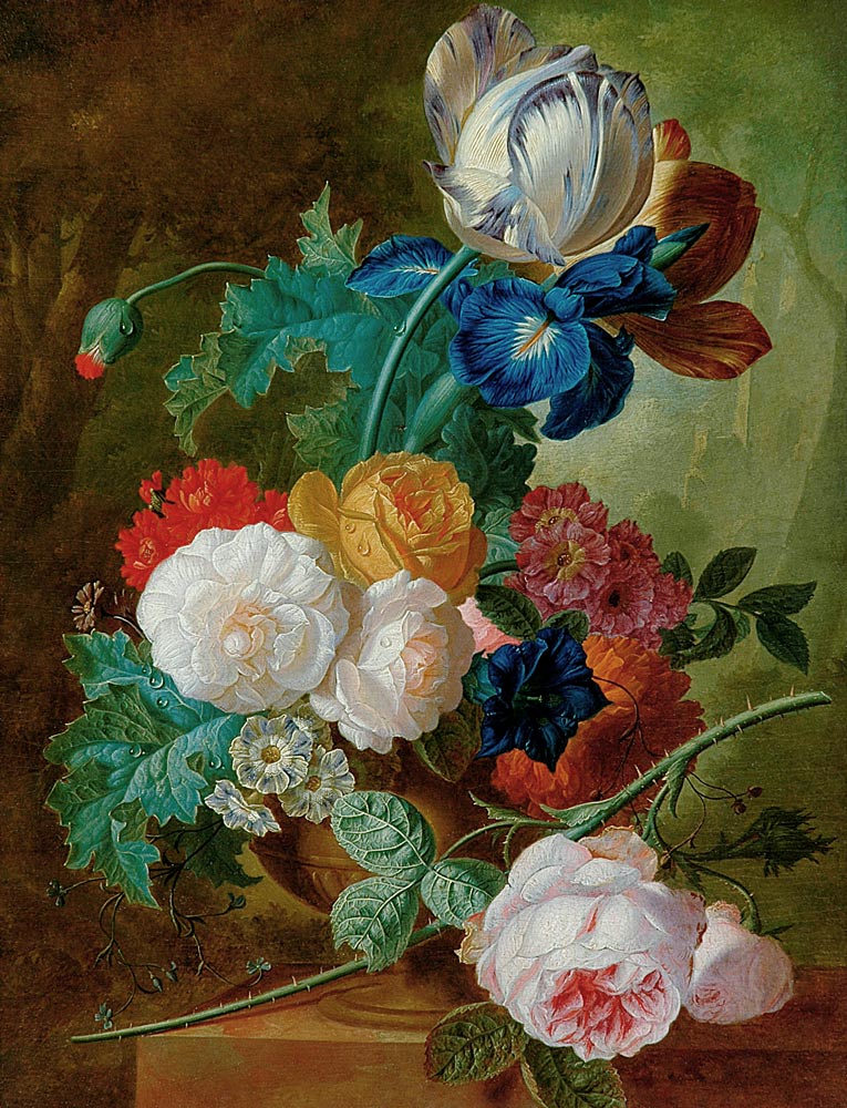Still Life of Flowers (panel) à Jan van Os