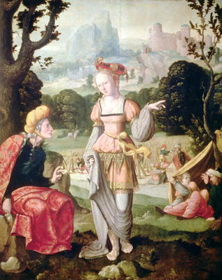 Ruth and Naomi in the field of Boaz, c.1530-40 (panel) à Jan van Scorel
