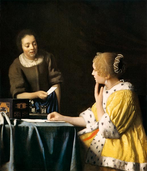 Maetresse et une domestique à Johannes ou Jan  Vermeer de Delft
