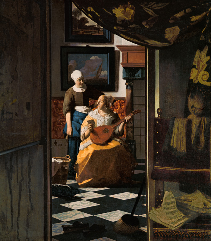 Vermeer/ The love letter / c.1669/70 à Johannes ou Jan  Vermeer de Delft