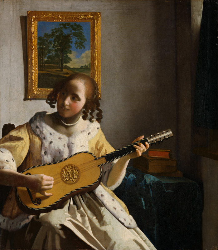 Le joueur de guitare à Johannes ou Jan  Vermeer de Delft