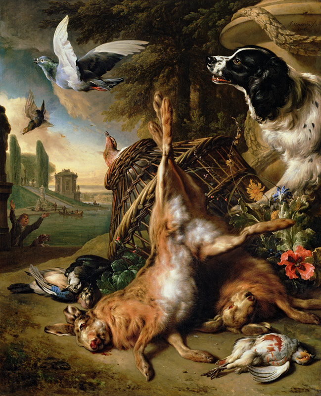 Still Life with Dead Game and Hares à Jan Weenix