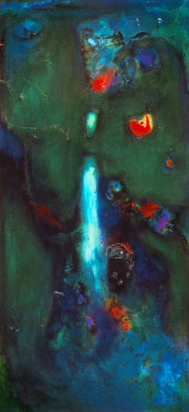 Green Waterfall (oil on canvas)  à Jane  Deakin