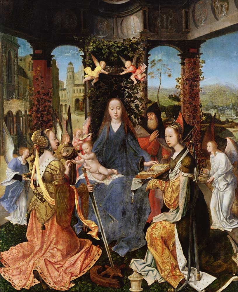 Madonna and Child with Mary Magdalene and St. Catherine à Jan (Mabuse) Gossaert