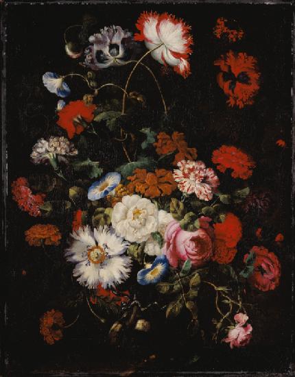 Blumenstilleben in einer Glasvase