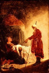 Le prophète Élisée ressuscite le fils de la Sunamit à Januarius Zick