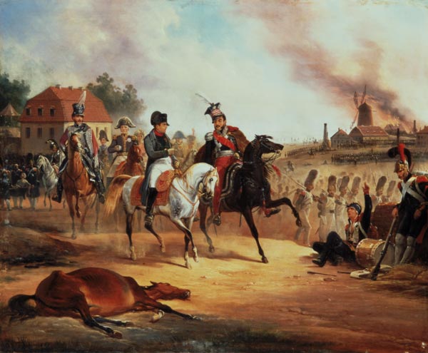 Napoleon and Prince Joseph Poniatowski at the Battle of Leipzig, 19th October 1813 à January Suchodolski
