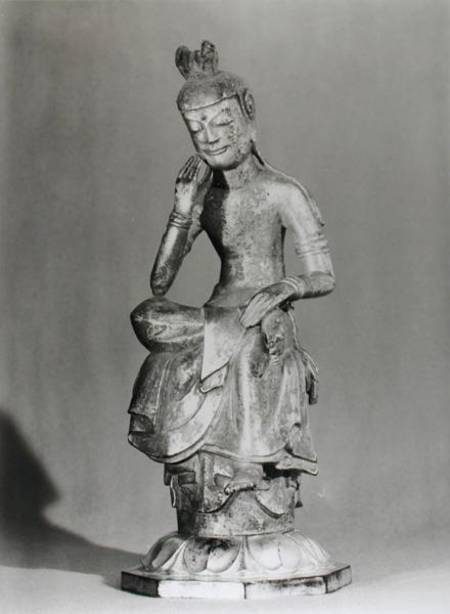 Bodhisattva Seated in a Meditative Pose à École japonaise