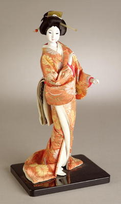 Standing lady doll, Japanese à École japonaise