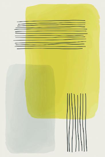 Yellow Watercolor Shapes Series #1