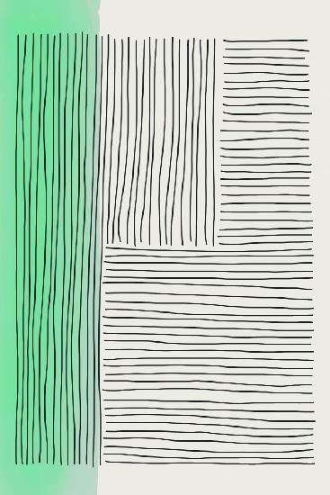 Pale Green Minimal Shapes Series #4