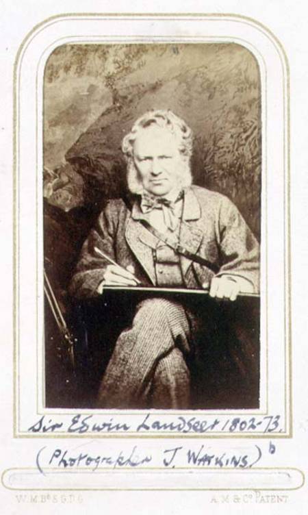 Portrait of Sir Edwin Landseer (1802-73) (albumen print) à J.C. Watkins