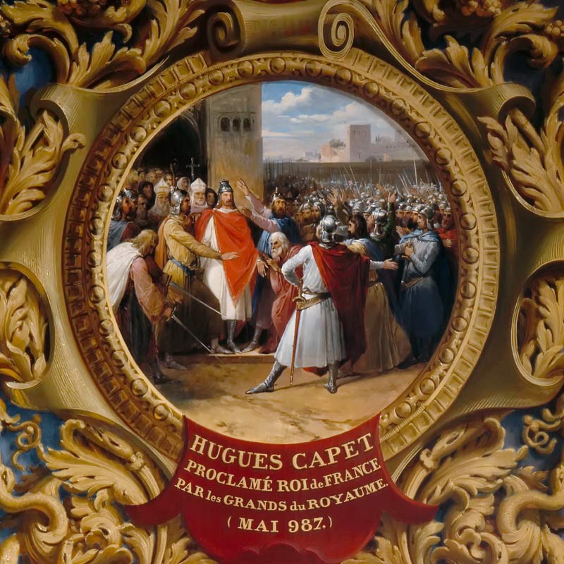 Hugh Capet proclaimed King by the nobles in May 987 à Jean Alaux