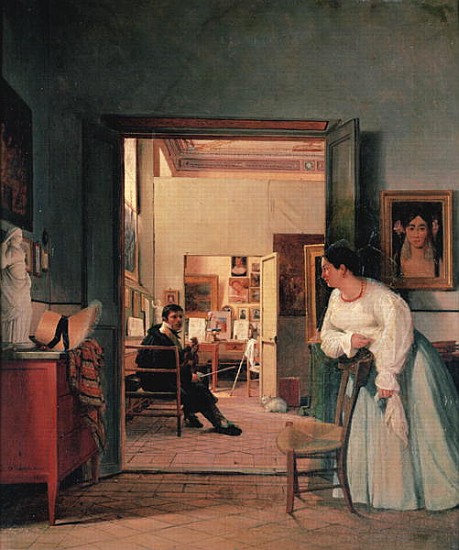 Ingres'' Studio in Rome à Jean Alaux