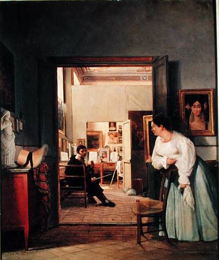 The Studio of Ingres in Rome à Jean Alaux