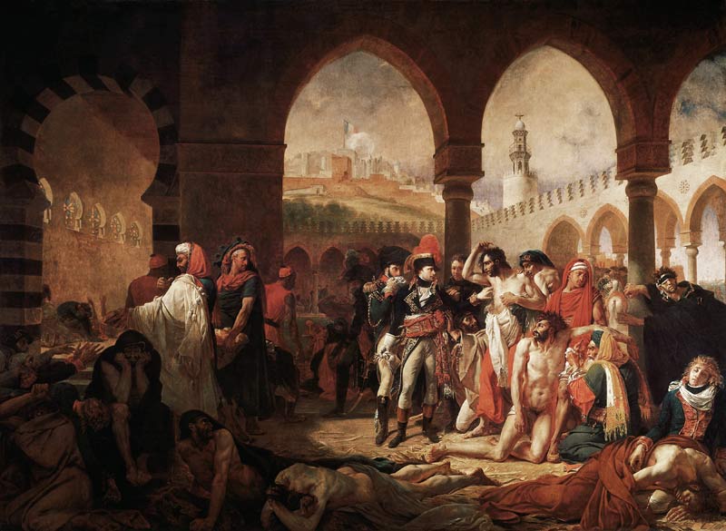 Campaign (Expedition) of Egypt (1798-1801) Napoleon Bonaparte Visiting the Pestiferes of Jaffa à Jean-Antoine Gros