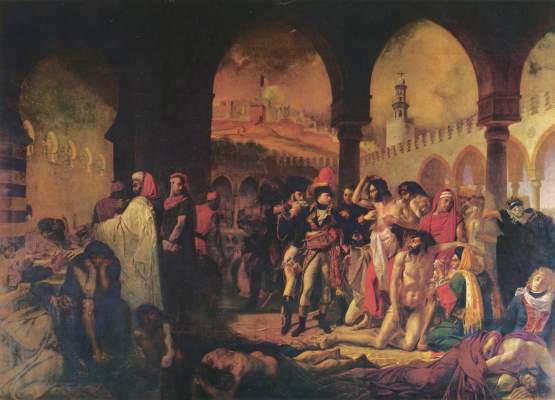 Bonaparte pour les malades de peste de Jaffa à Jean-Antoine Gros