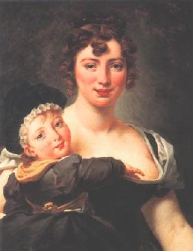 Françoise Simonnier avec l'enfant