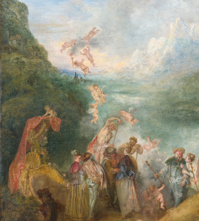 Pilgrimage to Cythera (Embarkation for Cythera) Detal: Putti à Jean Antoine Watteau