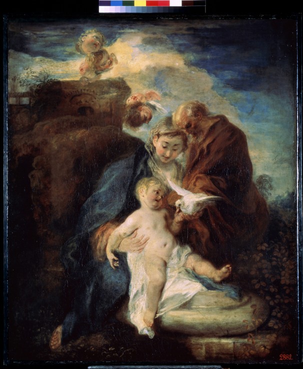 The Holy Family (Rest on the Flight into Egypt) à Jean Antoine Watteau