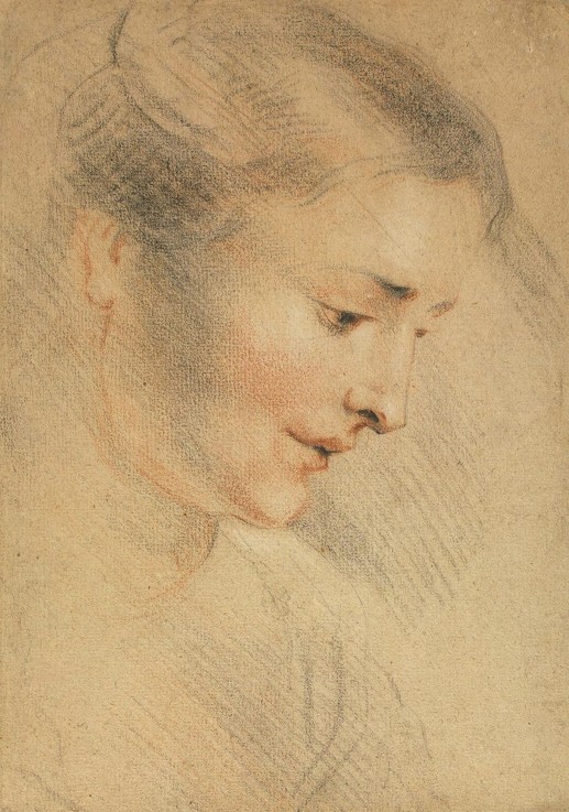 Study of a Woman's Head à Jean Antoine Watteau