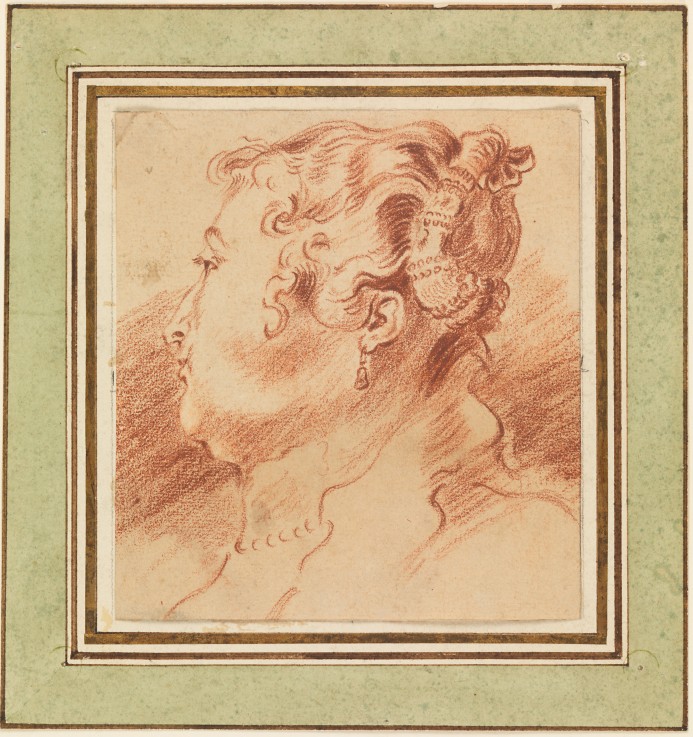 Study of Woman's Head à Jean Antoine Watteau