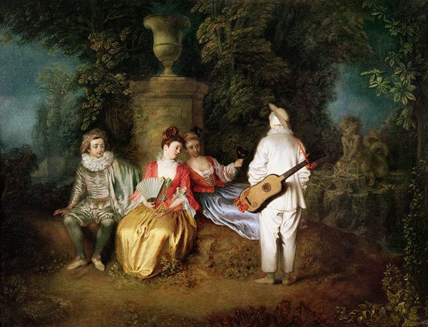 The Foursome, c.1713 à Jean Antoine Watteau